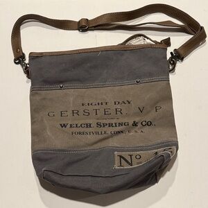 Myra Bag Brown and Gray Tote